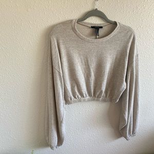 Flattering crop sweater